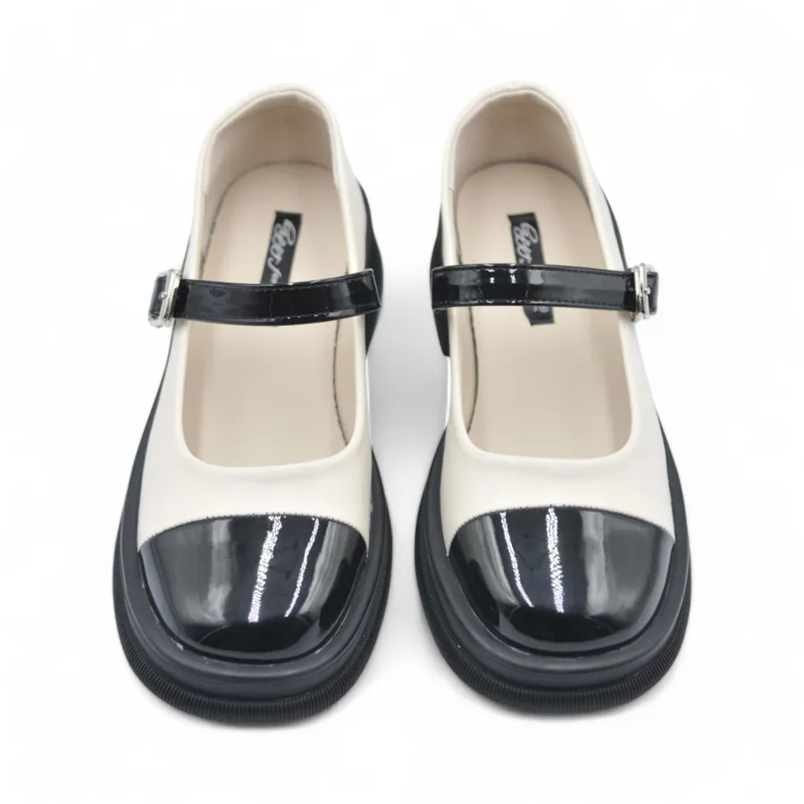 Giày Búp Bê Nữ TGG J248-1 Da Lì Màu Trắng Size 38
