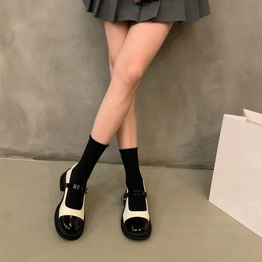 Giày Búp Bê Nữ TGG J248-1 Da Lì Màu Trắng Size 38