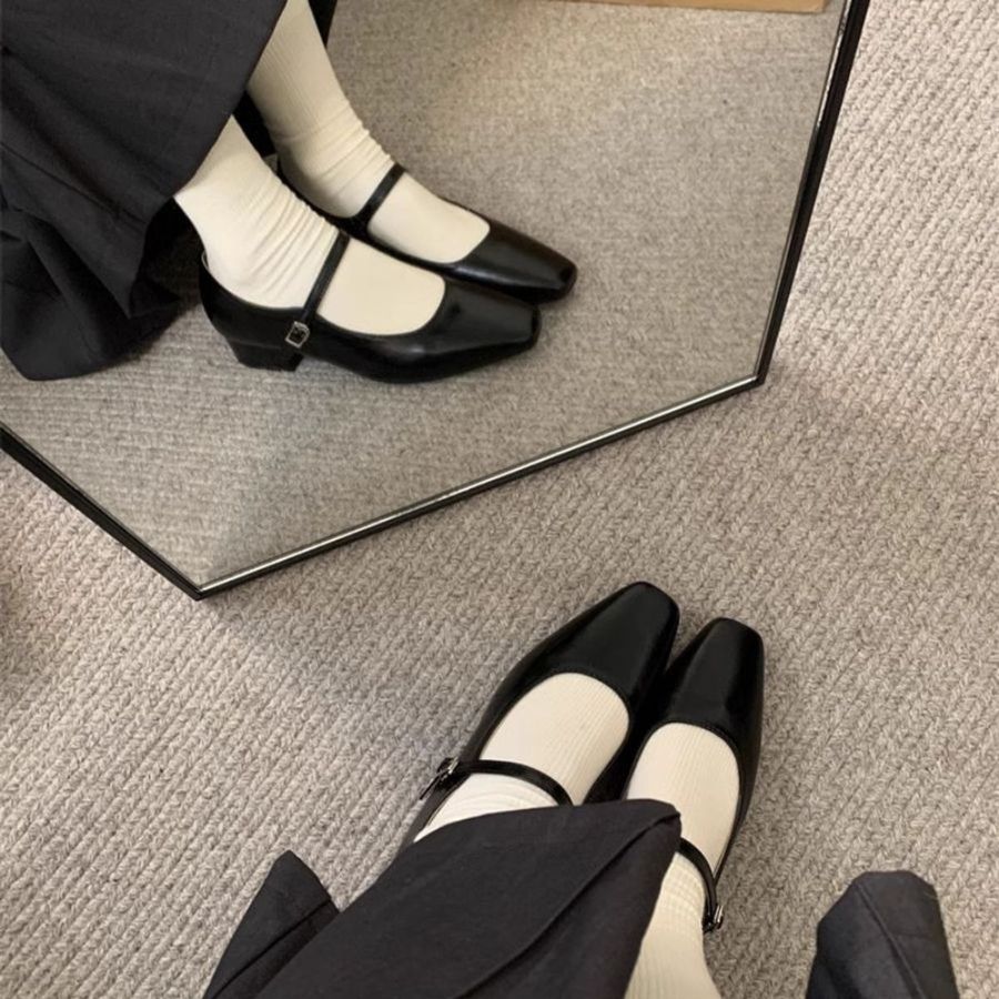 Giày Búp Bê Nữ TGG UN5995-1 Màu Đen Da Trơn Size 39