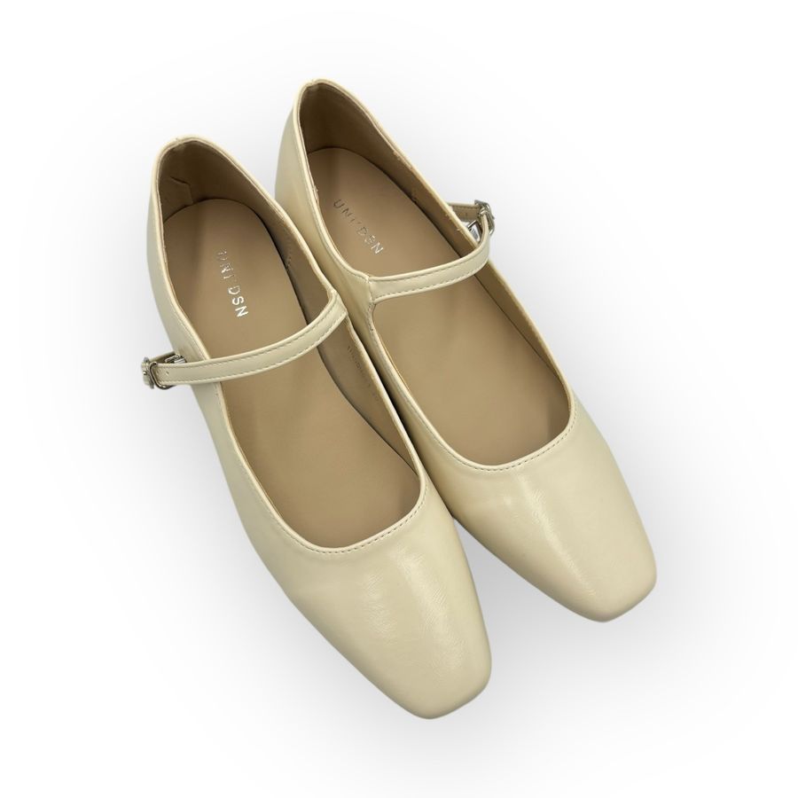 Giày Búp Bê Nữ TGG UN5995-1 Màu Trắng Da Trơn Size 35