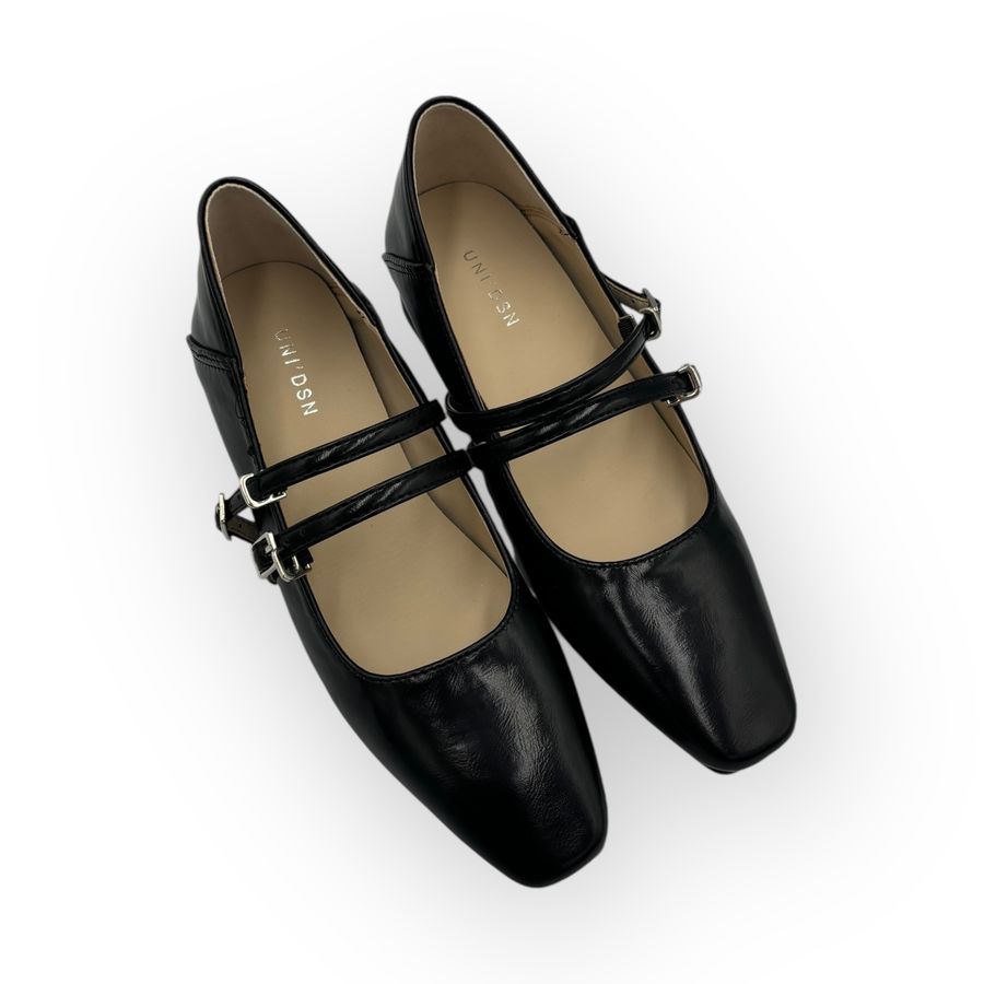 Giày Búp Bê Nữ TGG UN5995-2 Màu Đen Da Mềm Size 37