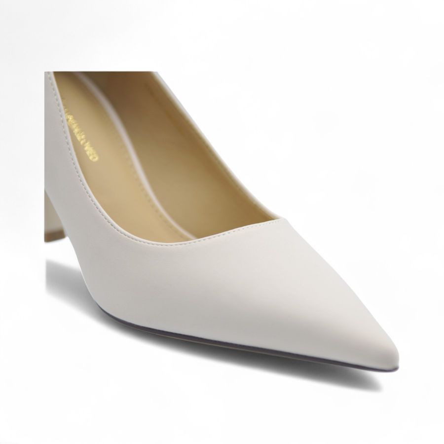 Giày Cao Gót Nữ TGG 528-11 Màu Be Da Lụa Size 36