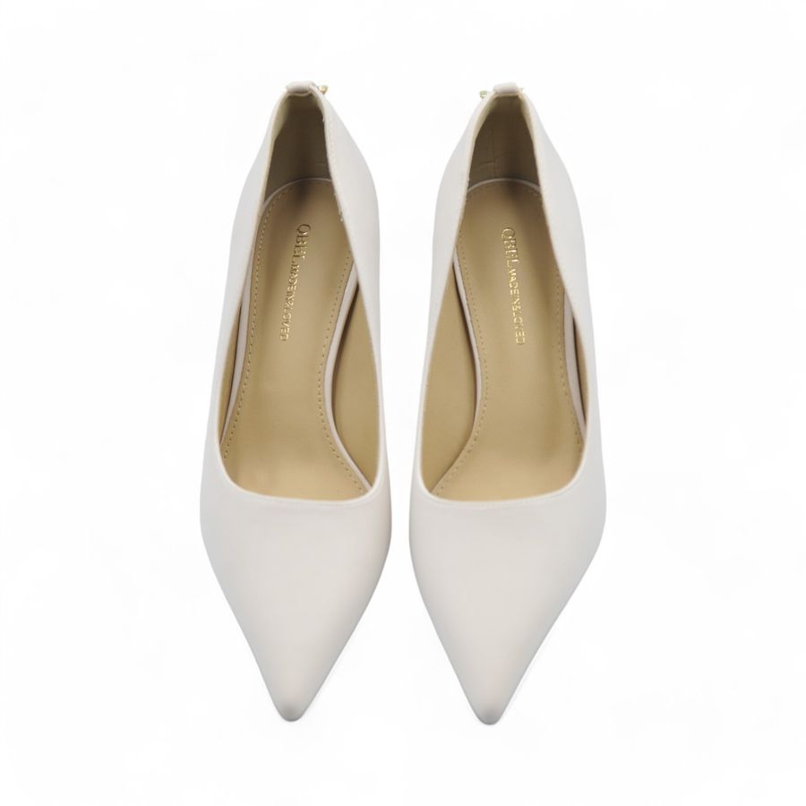 Giày Cao Gót Nữ TGG 528-11 Màu Be Da Lụa Size 36
