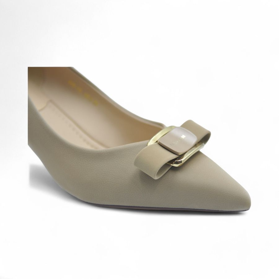 Giày Cao Gót Nữ TGG 668-29 Màu Nude Da Lụa Size 35
