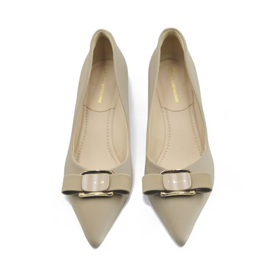 Giày Cao Gót Nữ TGG 668-29 Màu Nude Da Lụa Size 35