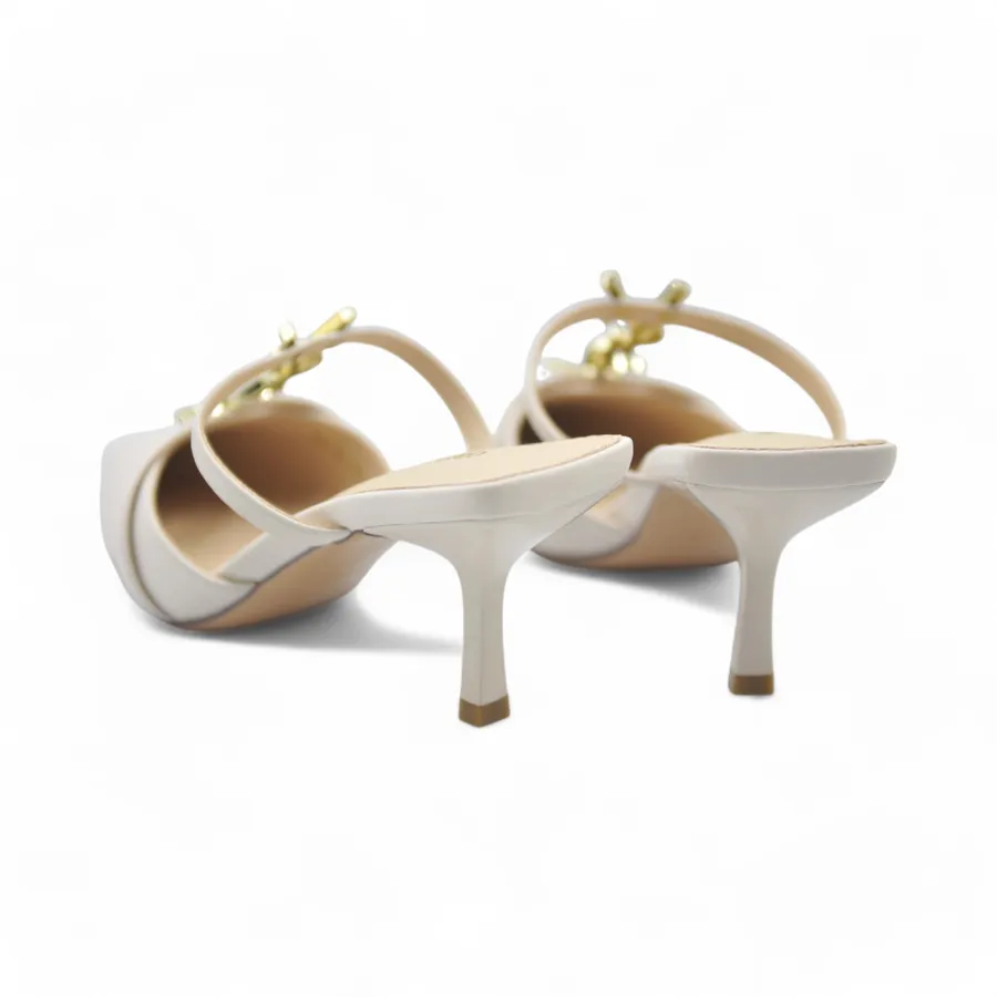 Giày Cao Gót Nữ TGG 825-23 Xi Lụa Màu Be Size 37