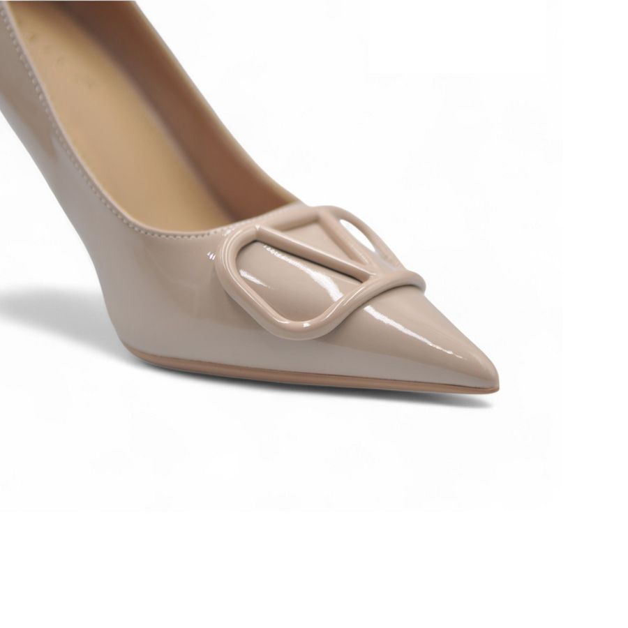 Giày Cao Gót Nữ TGG 916-15 Da Bóng Màu Nude Size 39