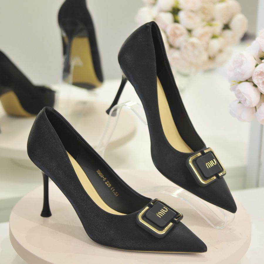 Giày Cao Gót Nữ TGG 969-5 Màu Đen Size 35
