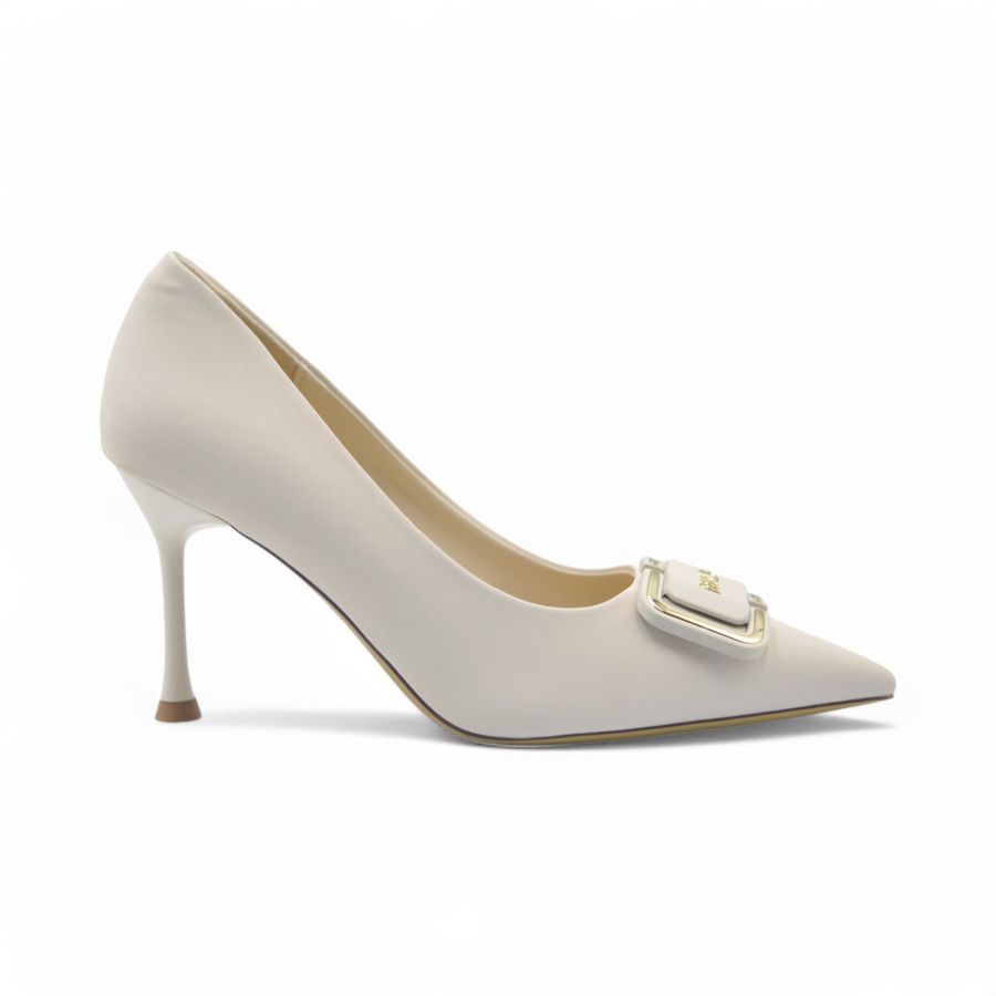 Giày Cao Gót Nữ TGG 969-5 Màu Kem Size 38