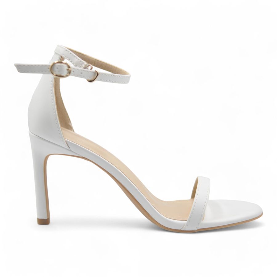 Giày Cao Gót Nữ TGG D1801 Màu Trắng Da Trơn Size 37