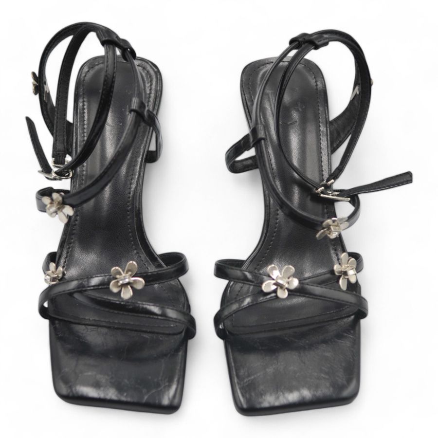 Giày Cao Gót Nữ TGG D626-21 Màu Đen Da Trơn Size 38