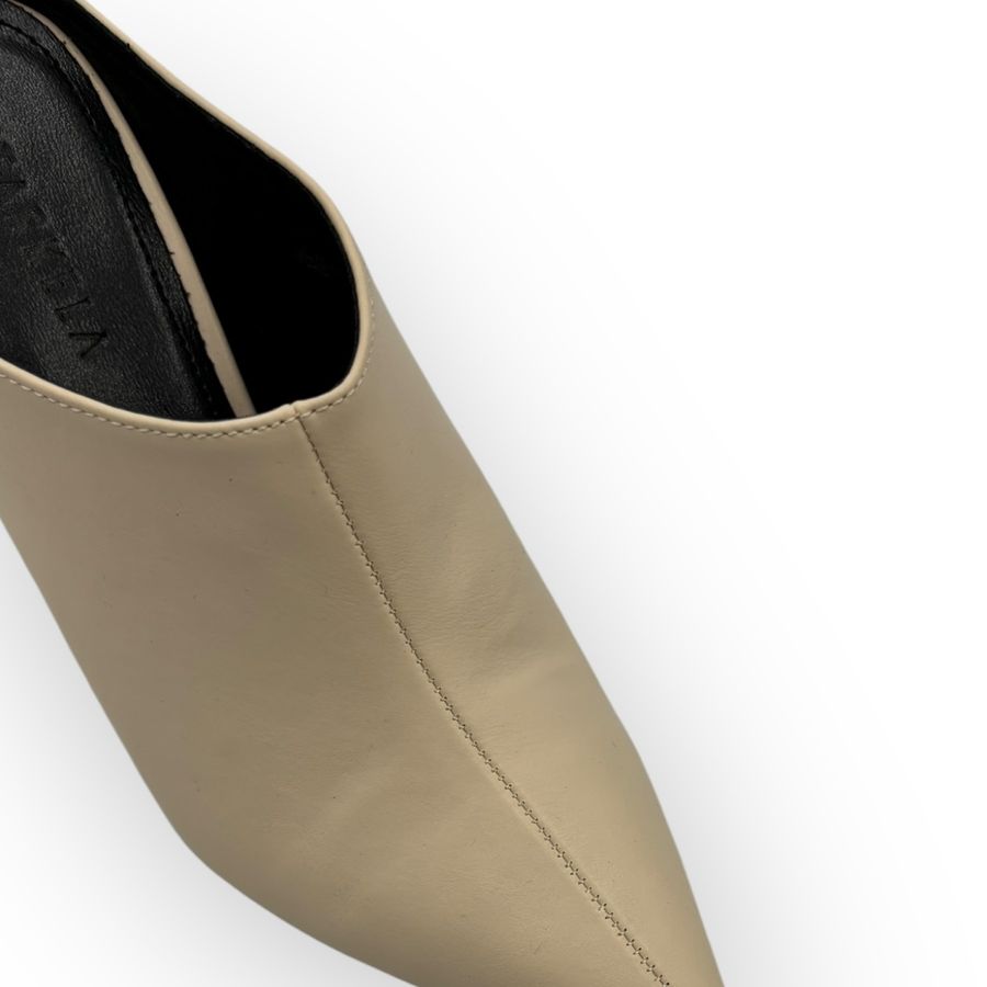 Giày Cao Gót Nữ TGG JBS1836 Màu Kaki Da Mềm Size 39