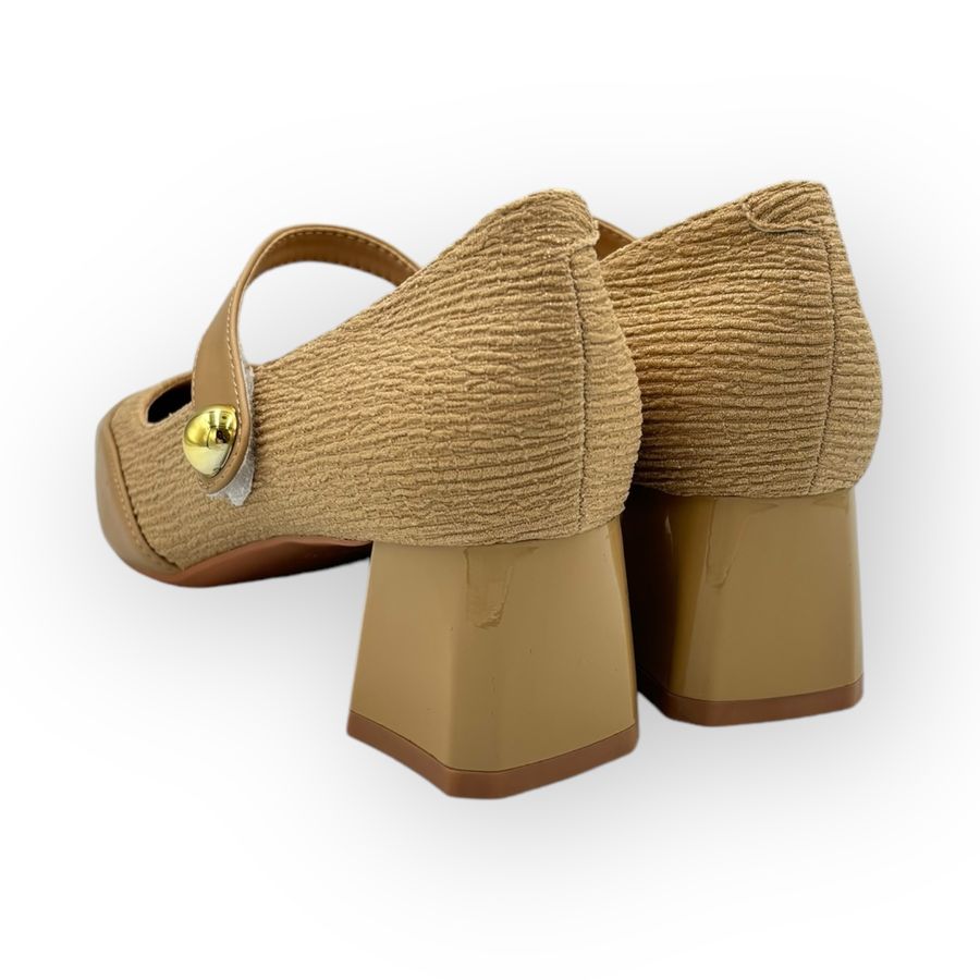 Giày Cao Gót Nữ TGG SX5299-A2 Màu Nâu Da Mềm Size 36