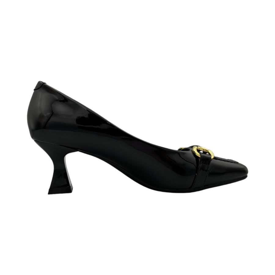 Giày Cao Gót Nữ TGG SX6388-7 Màu Đen Da Trơn Size 35