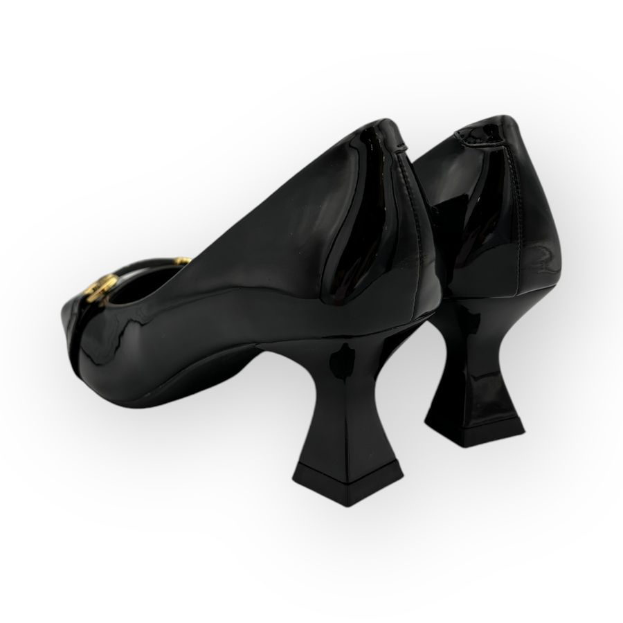 Giày Cao Gót Nữ TGG SX6388-7 Màu Đen Da Trơn Size 37