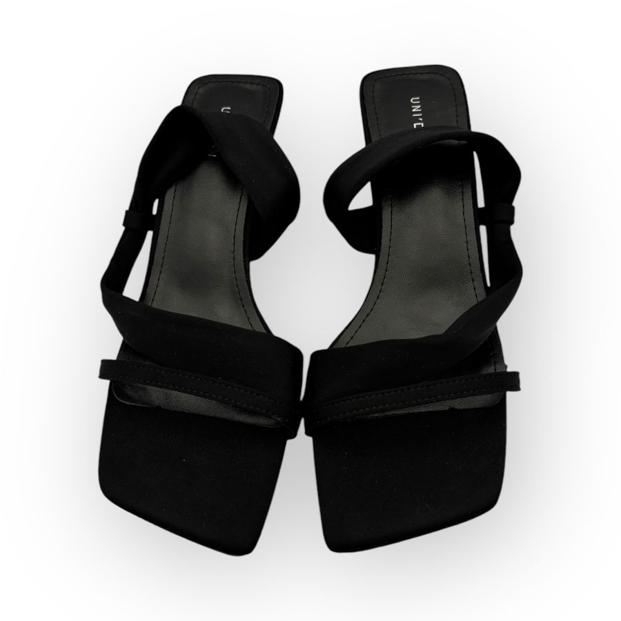 Giày Cao Gót Nữ TGG UN6022-2 Màu Đen Da Mềm Size 35