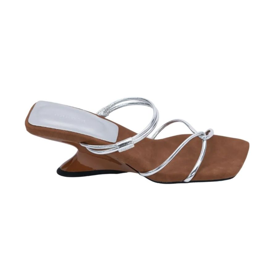 Giày Cao Gót Nữ TGG UN6808-5 Màu Bạc Da Mềm Size 36