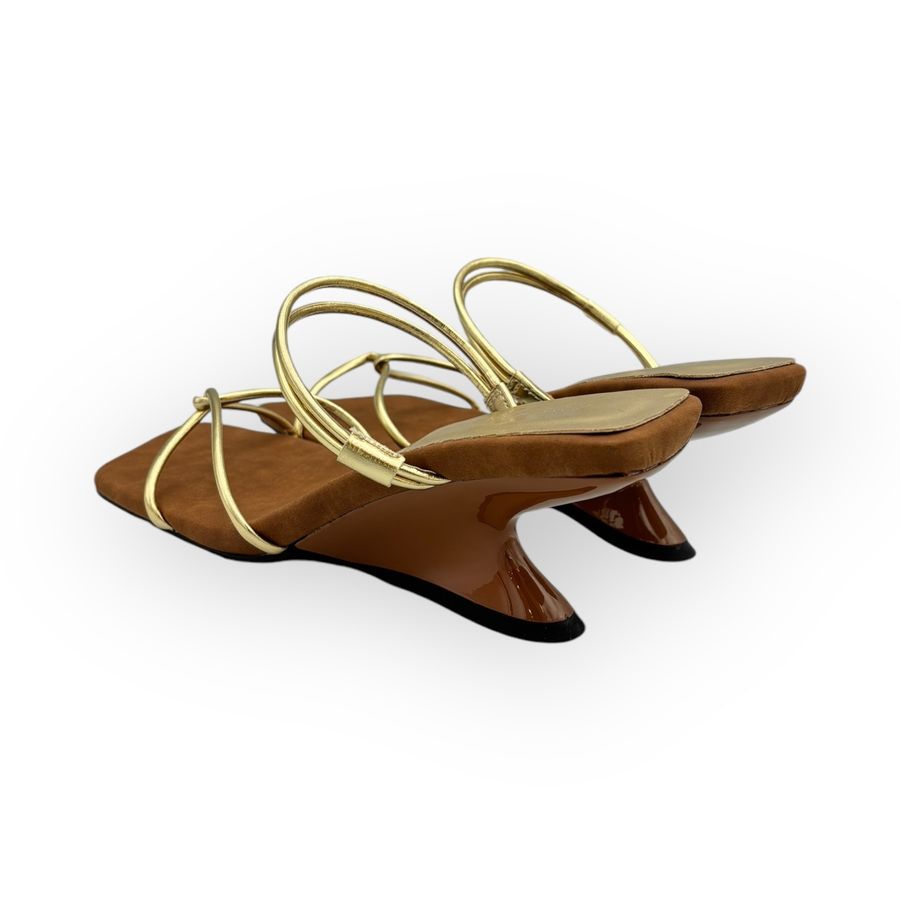 Giày Cao Gót Nữ TGG UN6808-5 Màu Vàng Da Mềm Size 36