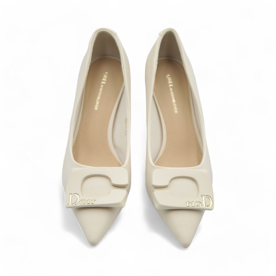 Giày cao gót TGG F3106-2 Da Lì Màu Be Size 35
