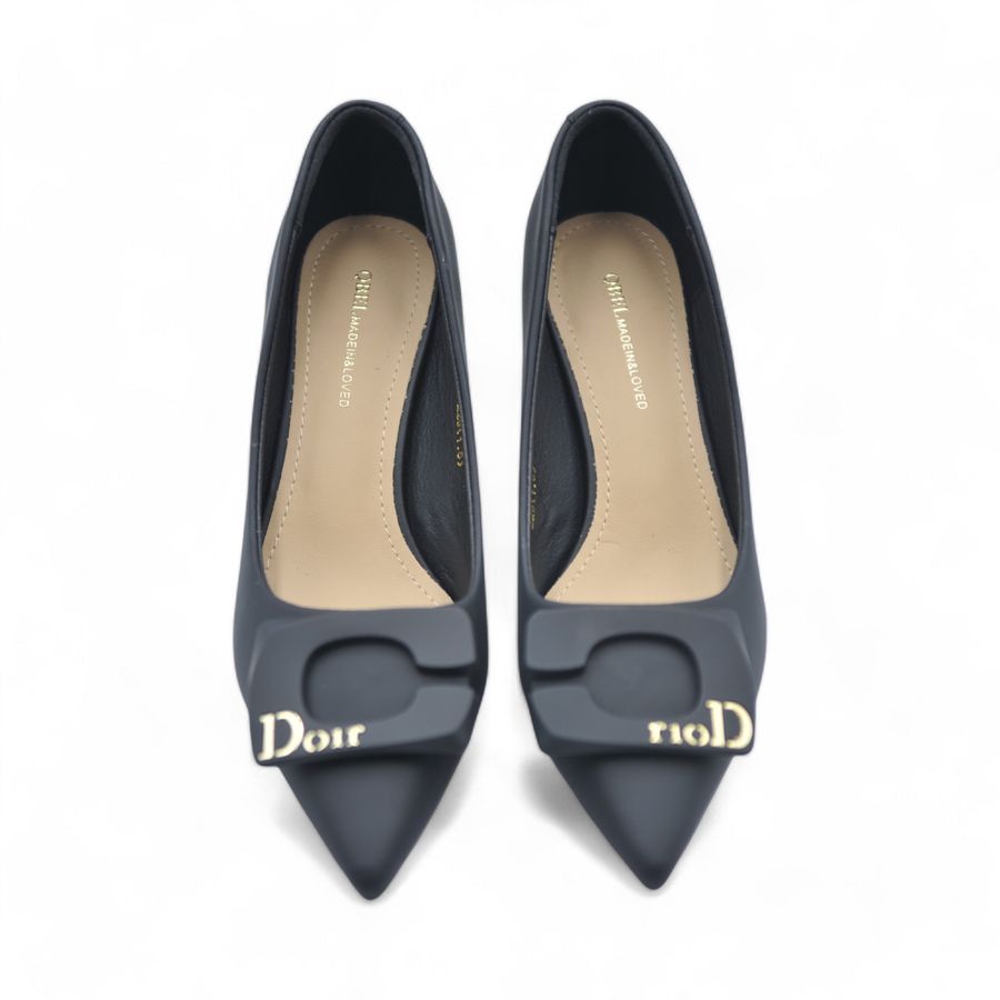 Giày cao gót TGG F3106-2 Da Lì Màu Đen Size 37
