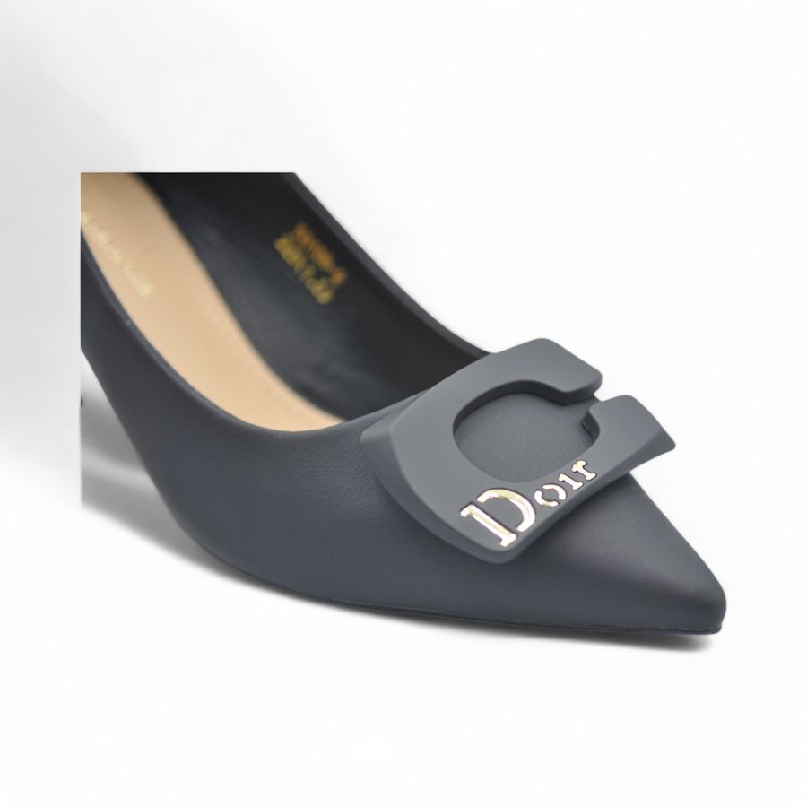 Giày cao gót TGG F3106-2 Da Lì Màu Đen Size 37