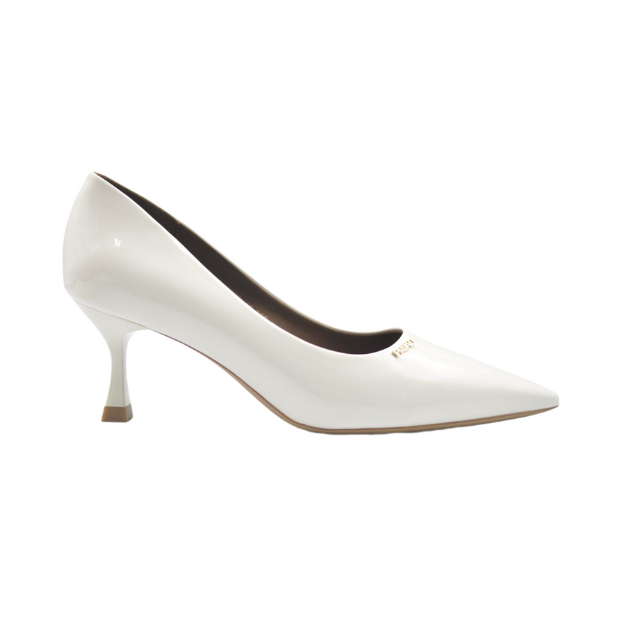 Giày Cao Gót TGG M969-15 Màu Trắng Da Bóng Size 37