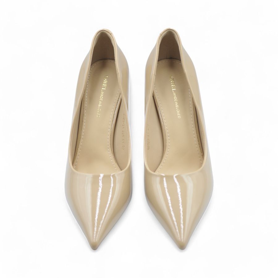Giày Cao Gót TGG Q2023-21 Màu Nude Da Bóng Size 36