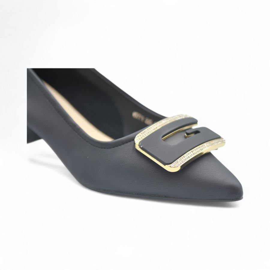 Giày cao gót TGG W5771 Da Mềm Màu Đen Size 36