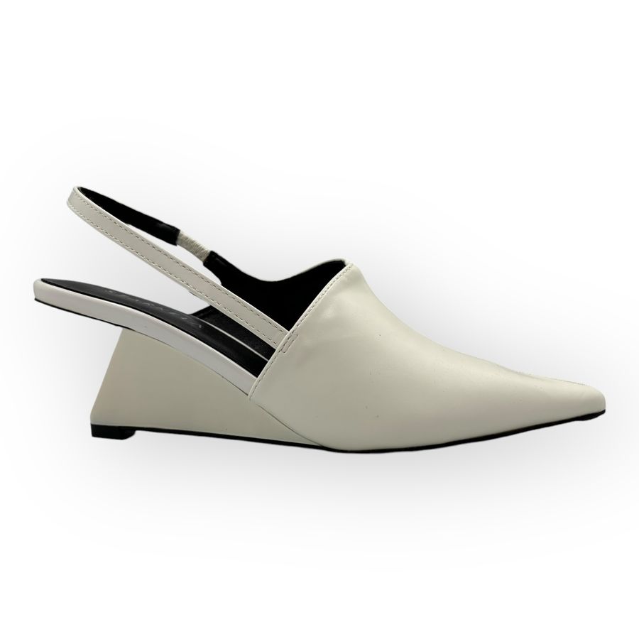 Giày Hở Gót Nữ TGG ST66-16 Màu Trắng Da Trơn Size 39