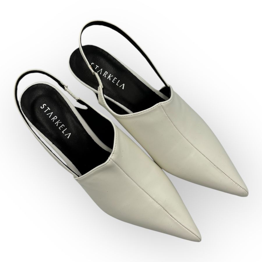 Giày Hở Gót Nữ TGG ST66-16 Màu Trắng Da Trơn Size 39