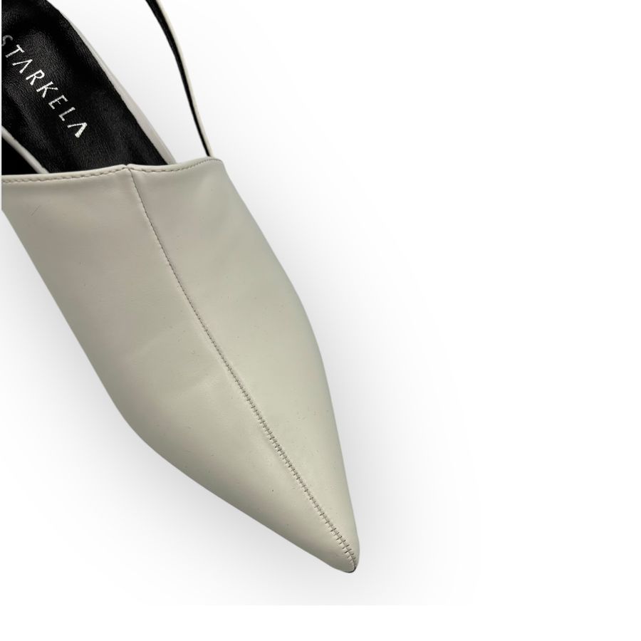 Giày Hở Gót Nữ TGG ST66-16 Màu Trắng Da Trơn Size 39