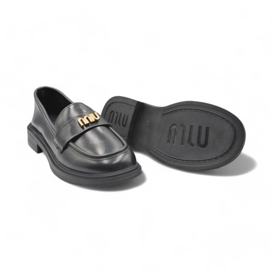 Giày Loafer Nữ TGG 3A885 Màu Đen Da Mềm Size 35