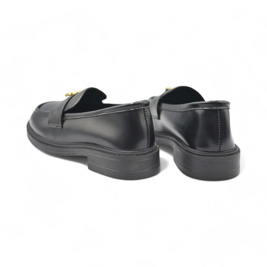 Giày Loafer Nữ TGG 3A885 Màu Đen Da Mềm Size 39