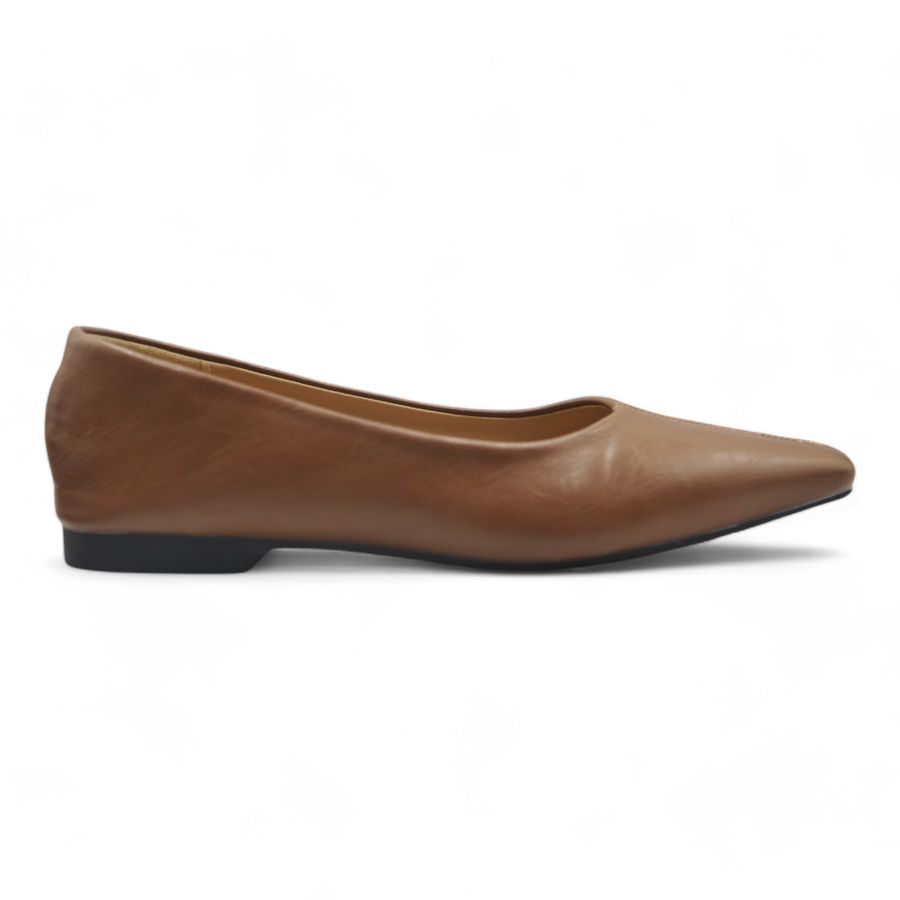 Giày Loafer Nữ TGG D236-1 Màu Nâu Da Mềm Size 35
