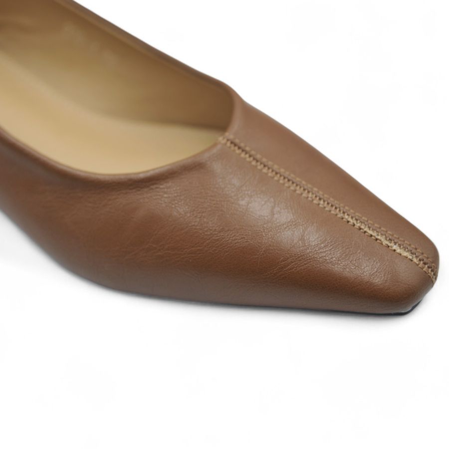 Giày Loafer Nữ TGG D236-1 Màu Nâu Da Mềm Size 35