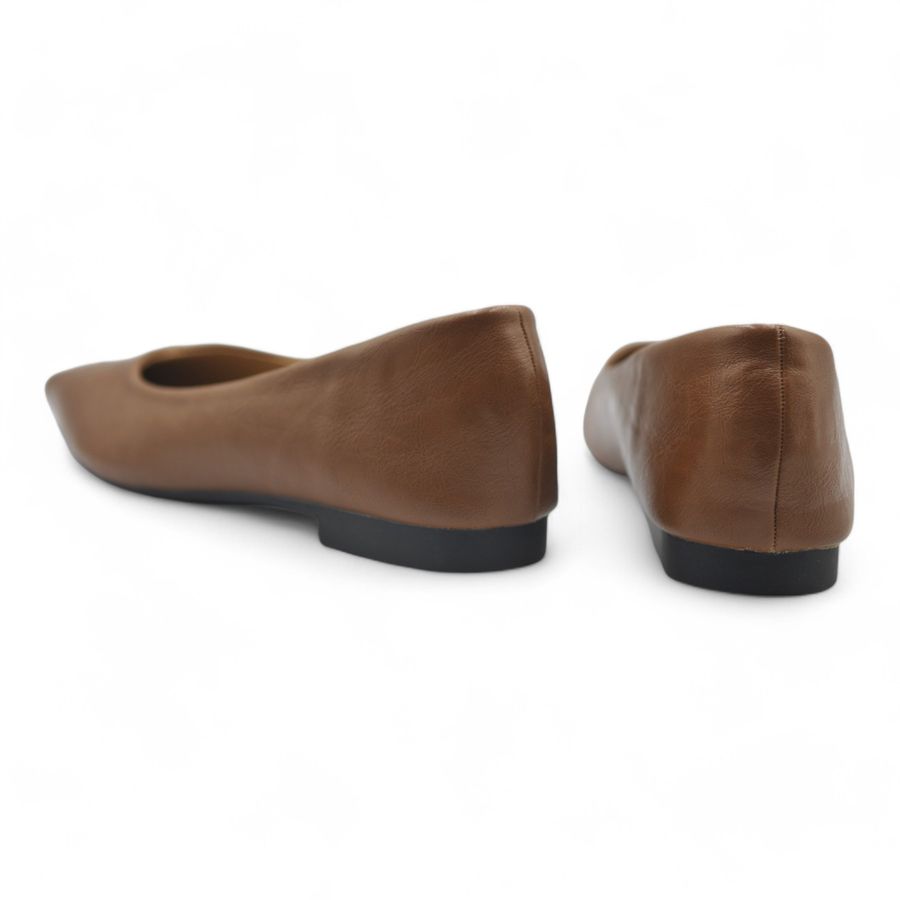 Giày Loafer Nữ TGG D236-1 Màu Nâu Da Mềm Size 35