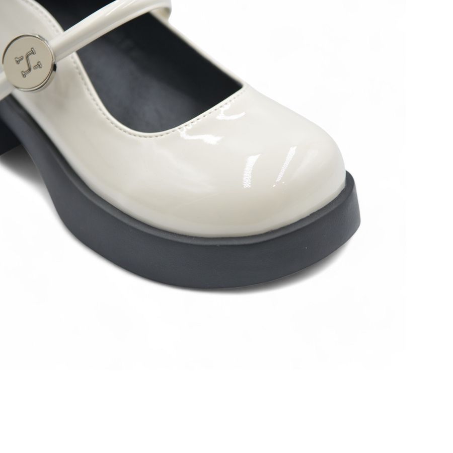 Giày Lolita Nữ TGG A88-11 Màu Trắng Da Bóng Size 39