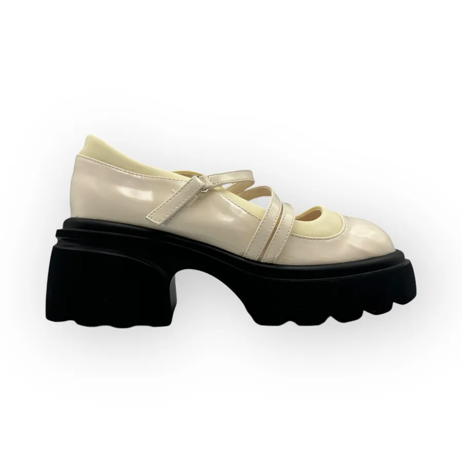Giày Lolita Nữ TGG L01-5 Da Bóng Màu Trắng Size 37