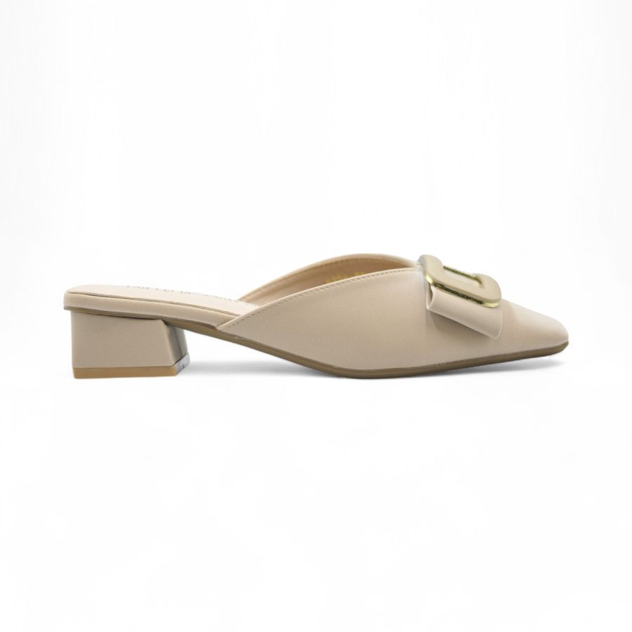 Giày Sục Nữ TGG 8338-67 Màu Be Da Lụa Size 37