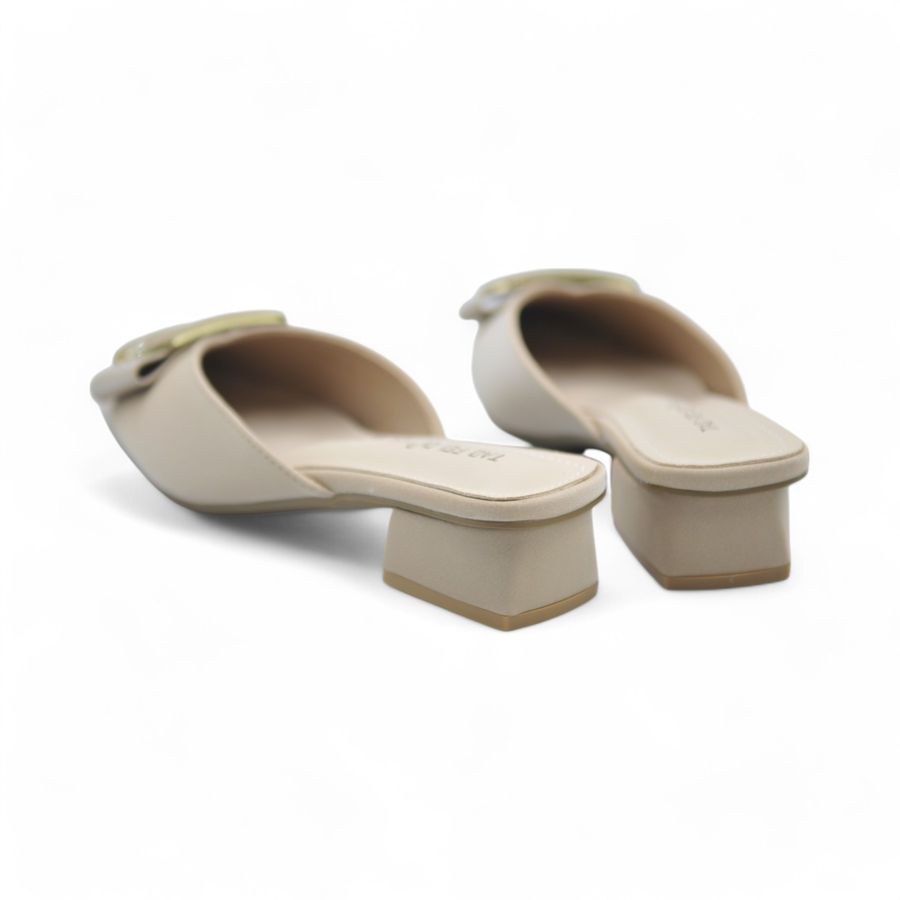 Giày Sục Nữ TGG 8338-67 Màu Be Da Lụa Size 37