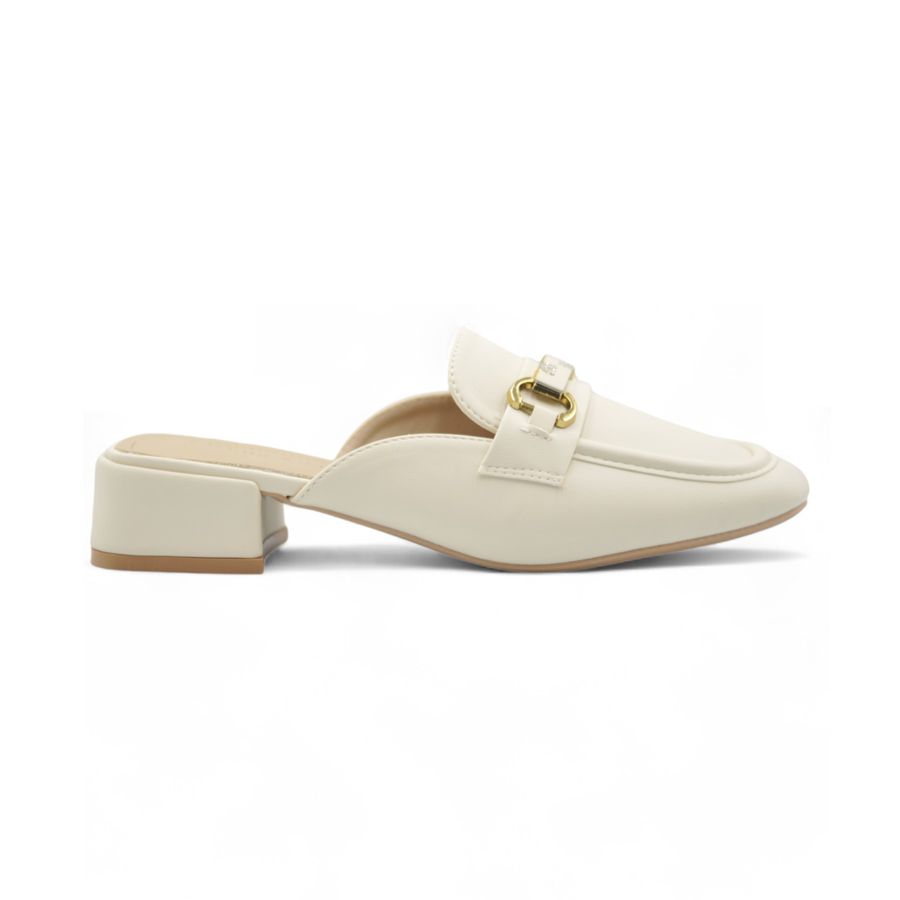 Giày Sục Nữ TGG A6606 Màu Trắng Da Lì Size 38