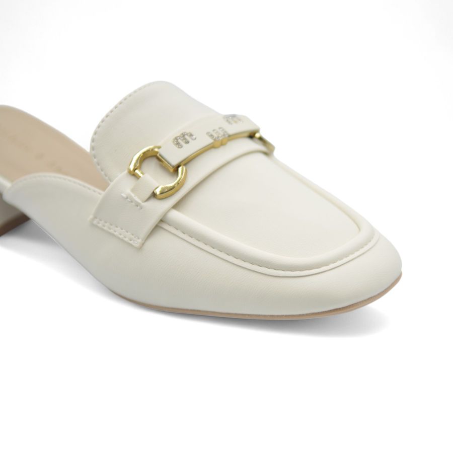Giày Sục Nữ TGG A6606 Màu Trắng Da Lì Size 38