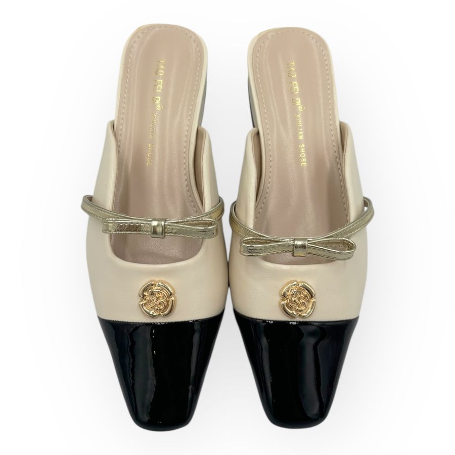 Giày Sục Nữ TGG D1803 Màu Nude Da Mềm Size 36