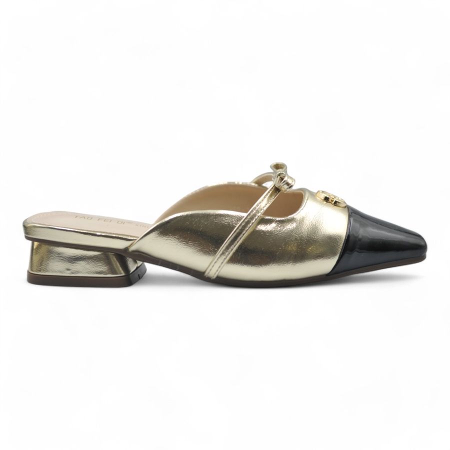 Giày Sục Nữ TGG D1803 Màu Vàng Da Mềm Size 39