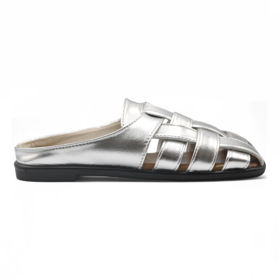 Giày Sục Nữ TGG L1213 Màu Bạc Da Mềm Size 37