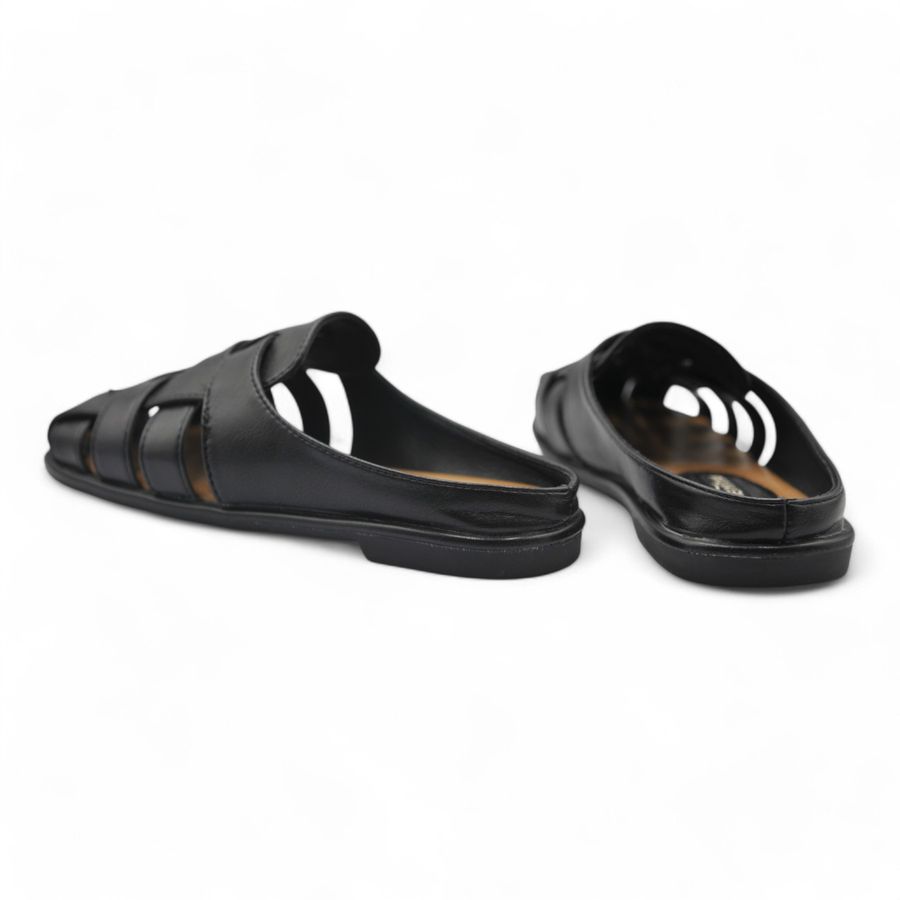 Giày Sục Nữ TGG L1213 Màu Đen Da Mềm Size 35