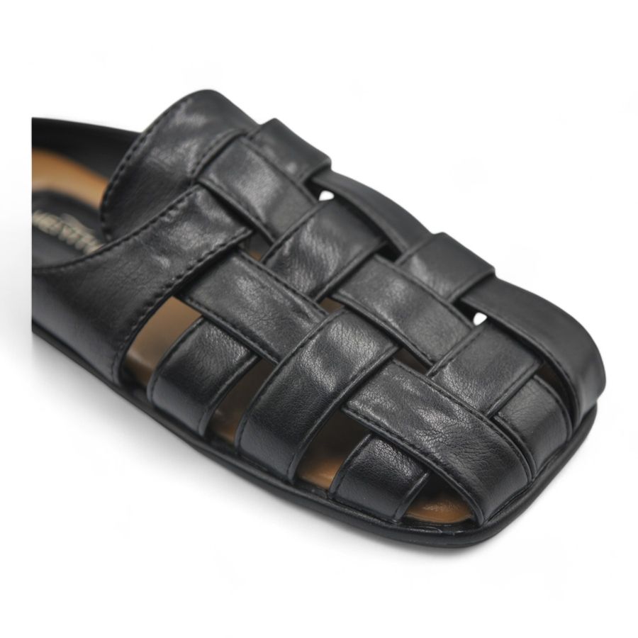 Giày Sục Nữ TGG L1213 Màu Đen Da Mềm Size 35