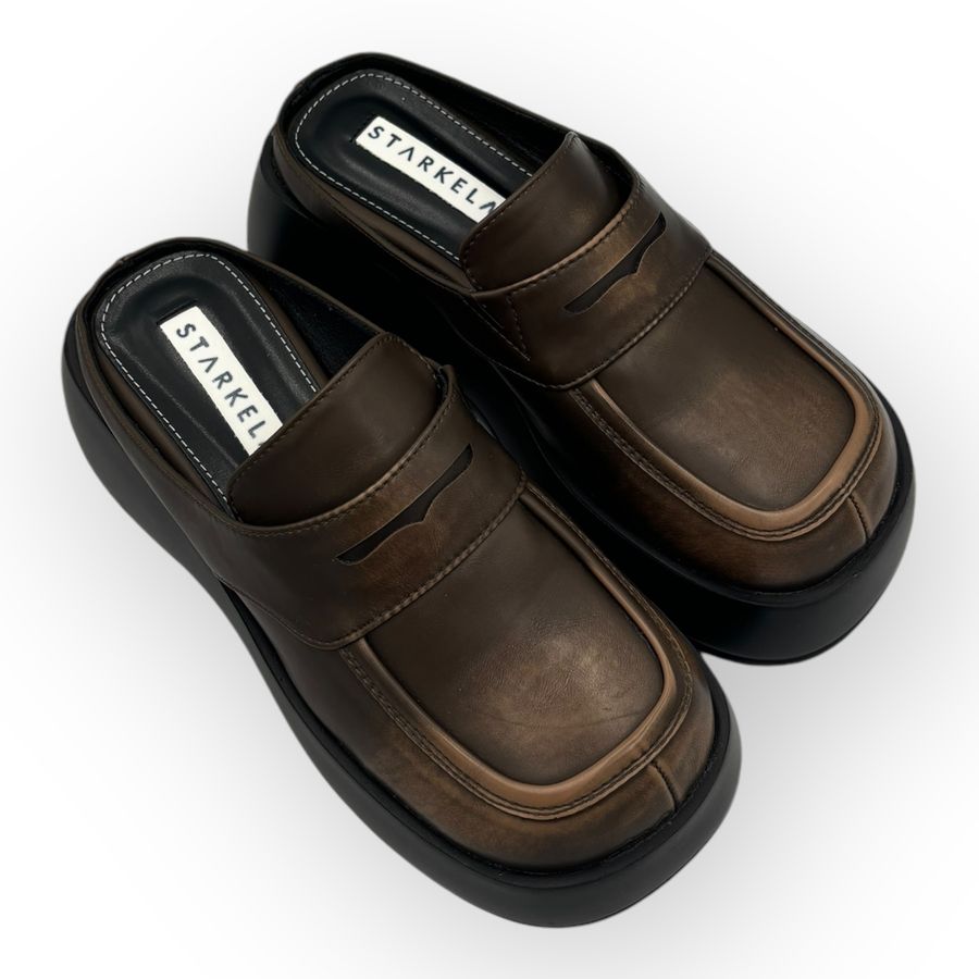 Giày Sục Nữ TGG SW8-810 Màu Nâu Da Pu Size 38