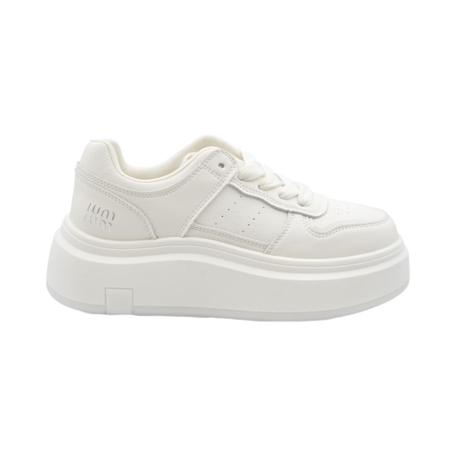 Giày Thể Thao Nữ TGG 8701 Màu Trắng Da Mềm Size 37