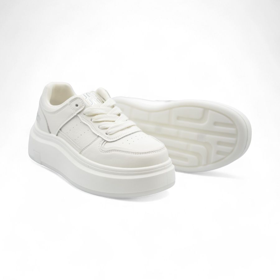 Giày Thể Thao Nữ TGG 8701 Màu Trắng Da Mềm Size 38